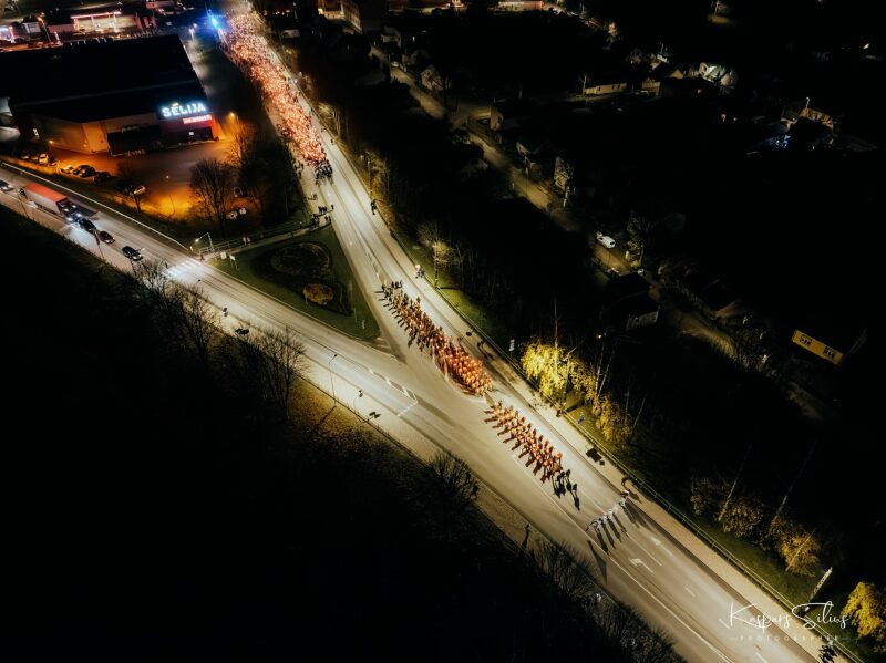 Lāčplēša dienas lāpu gājiens Jēkabpilī